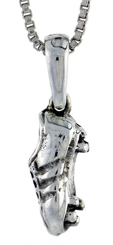 Sterling Silver Sneakers Pendant, 1/2 inch 