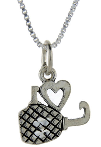 Sterling Silver Sports Pendant 1 inch wide Word Pendant.