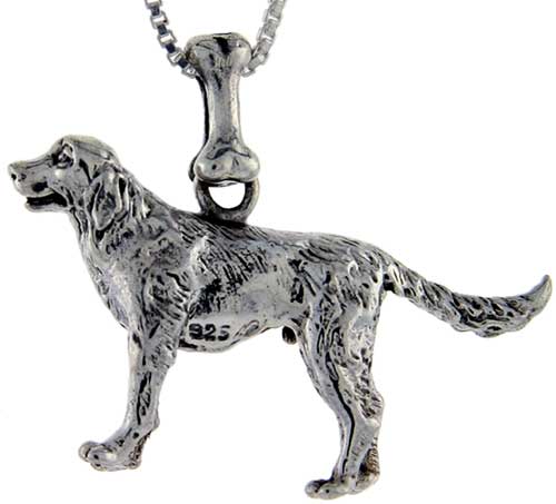 Sterling Silver Golden Retriever Dog Pendant ?
