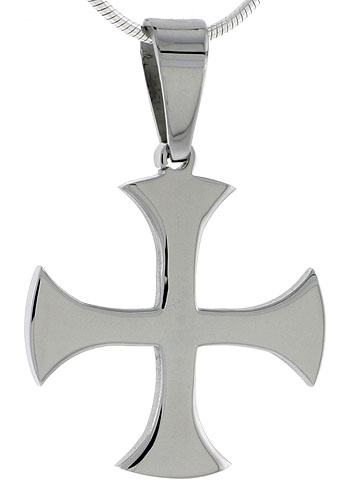 Stainless Steel Consecration Cross Necklace 7/8 inch (22 mm), w/ 30 inch Chain