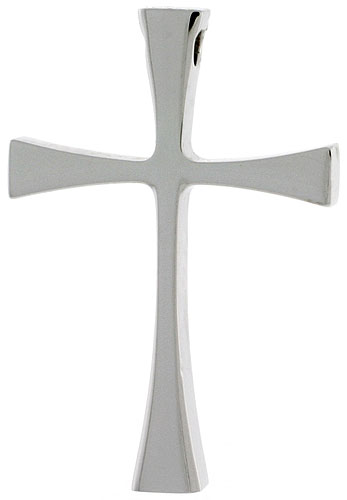 Stainless Steel Cross Necklace 1 5/8 in. tall, w/ 30 inch Chain