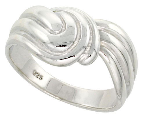 Sterling Silver Swirl Ring Flawless finish 1/2 inch wide, sizes 6 to 10