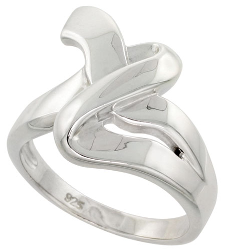 Sterling Silver Knot Ring Flawless finish 3/4 inch wide, sizes 6 to 10