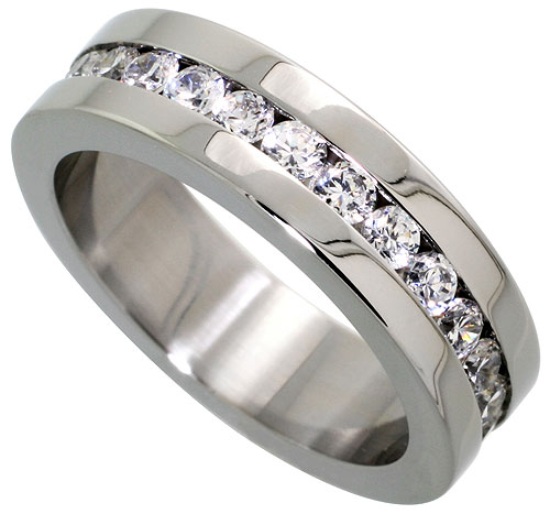 Wedding Bands with CZ Stones
