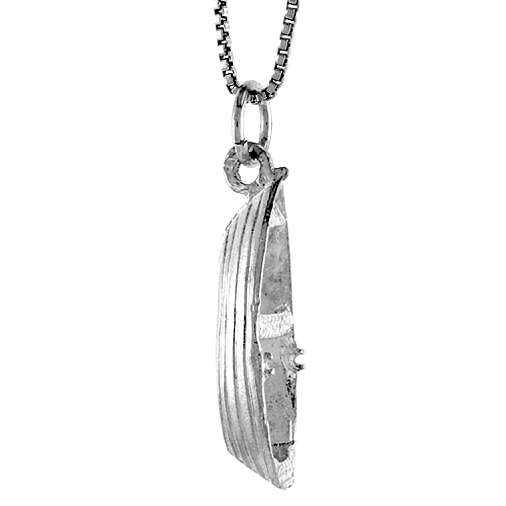 STERLING SILVER BOAT PENDANT, 1 INCH