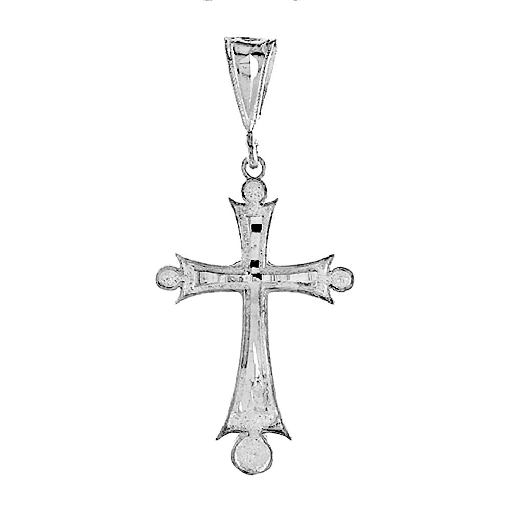 1 1/4 INCH STERLING SILVER CROSS PENDANT APOSTLES
