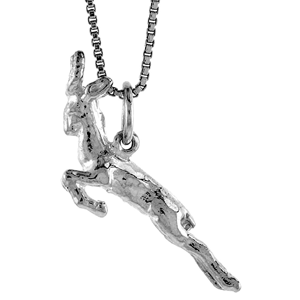 STERLING SILVER KANGAROO PENDANT, 1 1/4 INCH WIDE
