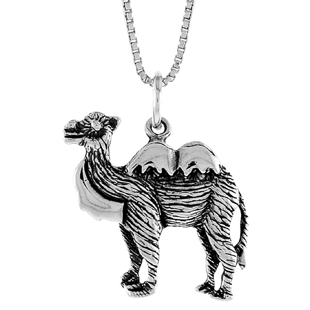 STERLING SILVER CAMEL PENDANT, 3/4 INCH TALL