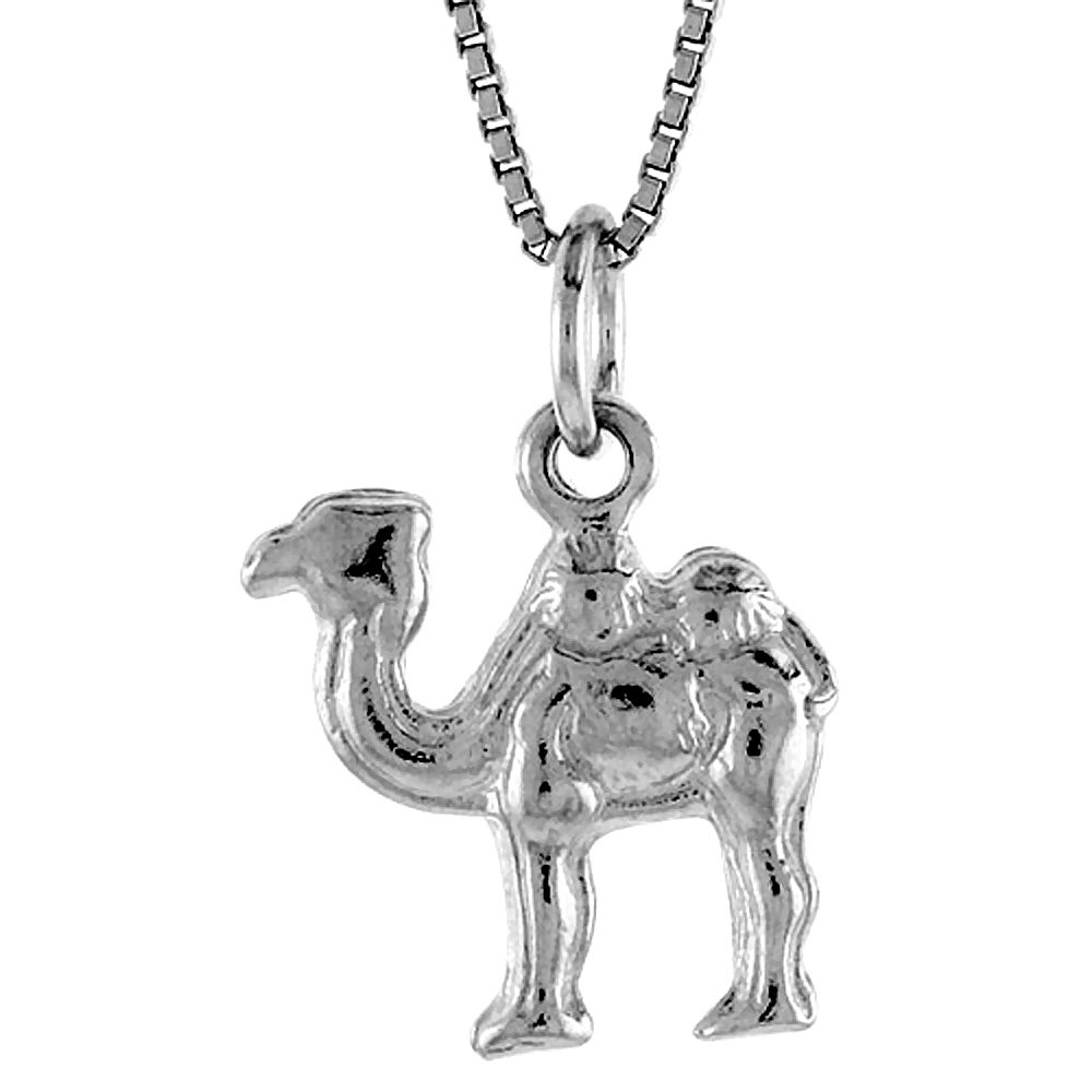 STERLING SILVER CAMEL PENDANT, 1/2 INCH TALL