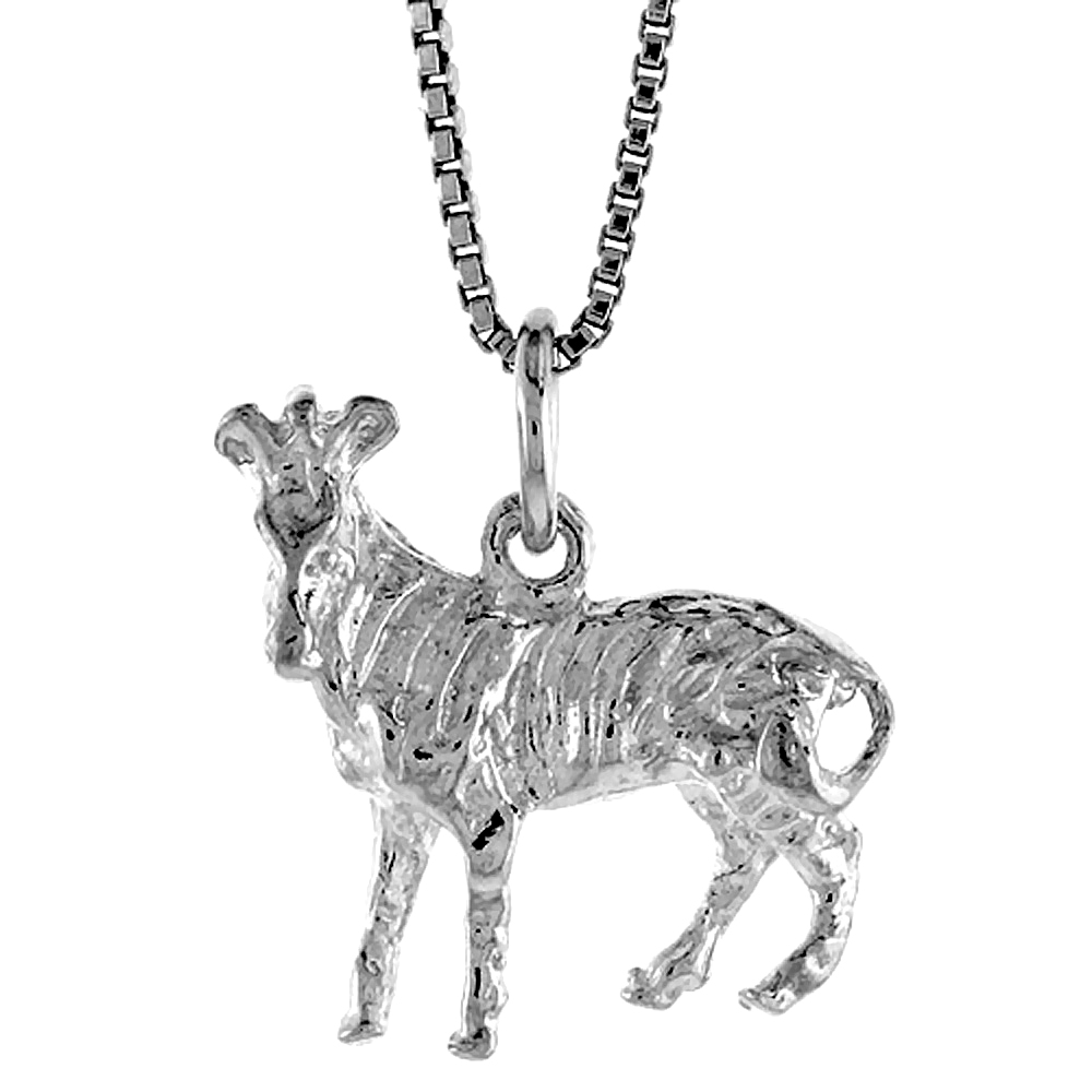 STERLING SILVER HORSE PENDANT, 3/4 INCH TALL