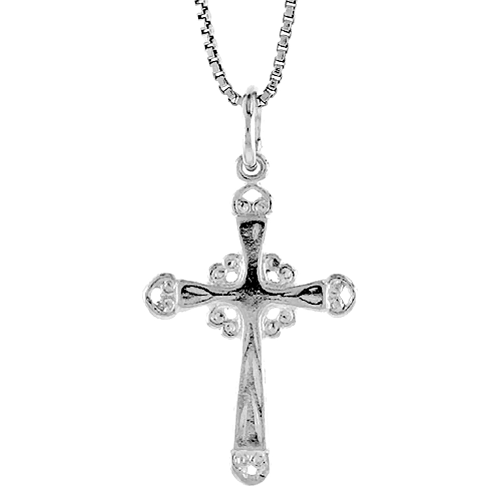 1 INCH STERLING SILVER BRUNSWICK CROSS PENDANT