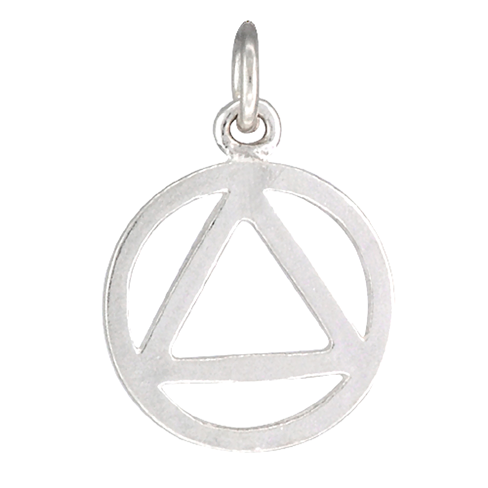 STERLING SILVER RECOVERY PENDANT, 1/2 INCH TALL
