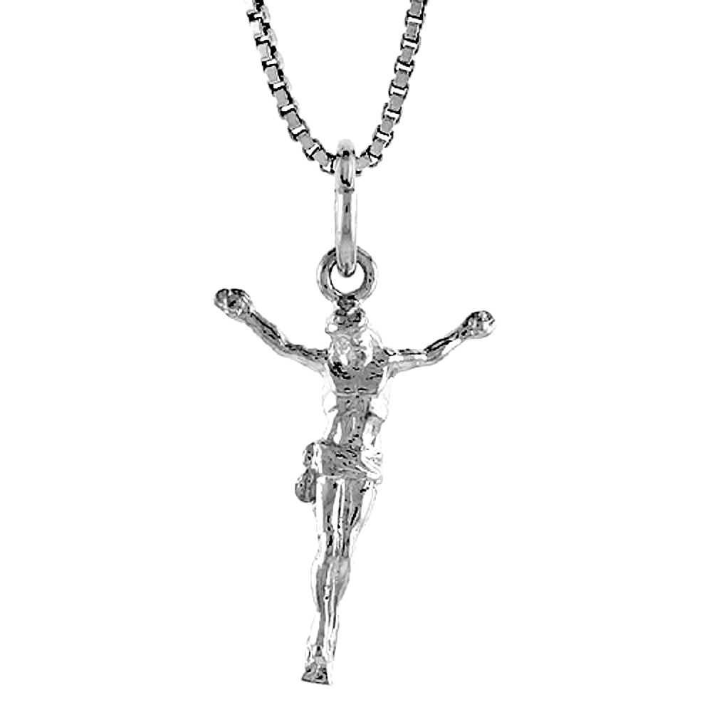 Sterling Silver Body of Christ Pendant, 3/4 inch