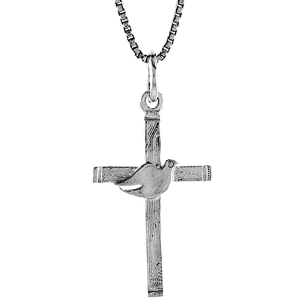 Sterling Silver Cross Pendant, 1 inch 