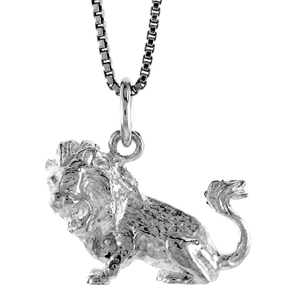 Sterling Silver Zodiac Charm for LEO 1/2 inch Tall