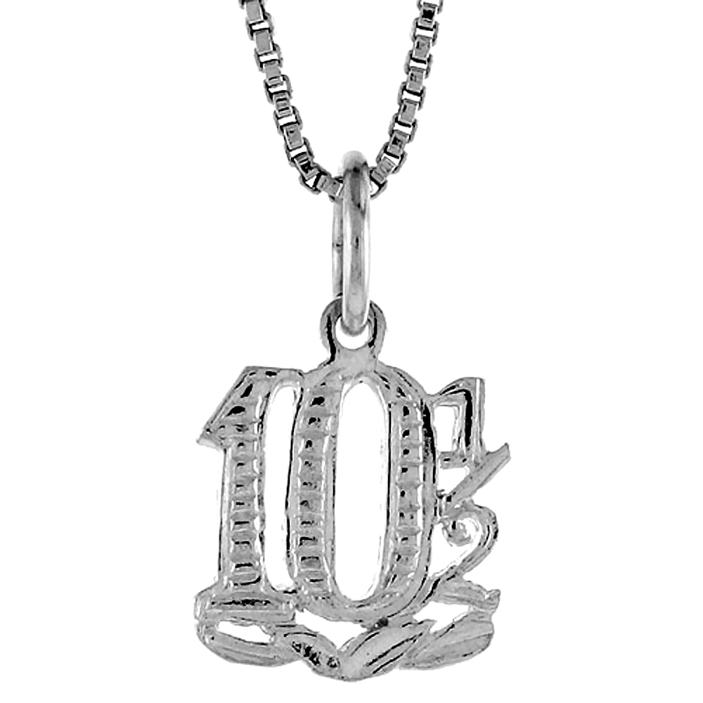 Sterling Silver number 10 1/2 Charm