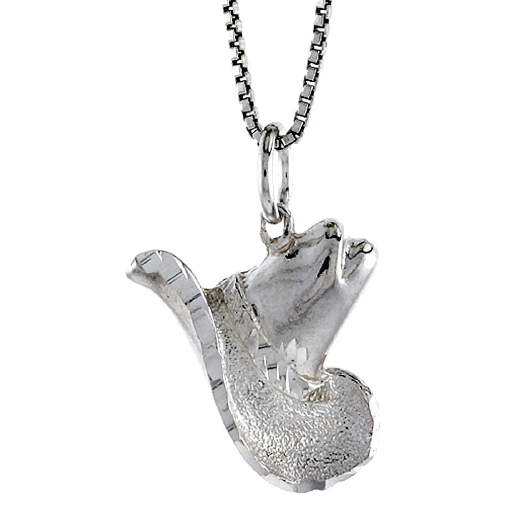 Sterling Silver Cowboy Hat Pendant, 5/8 inch Tall
