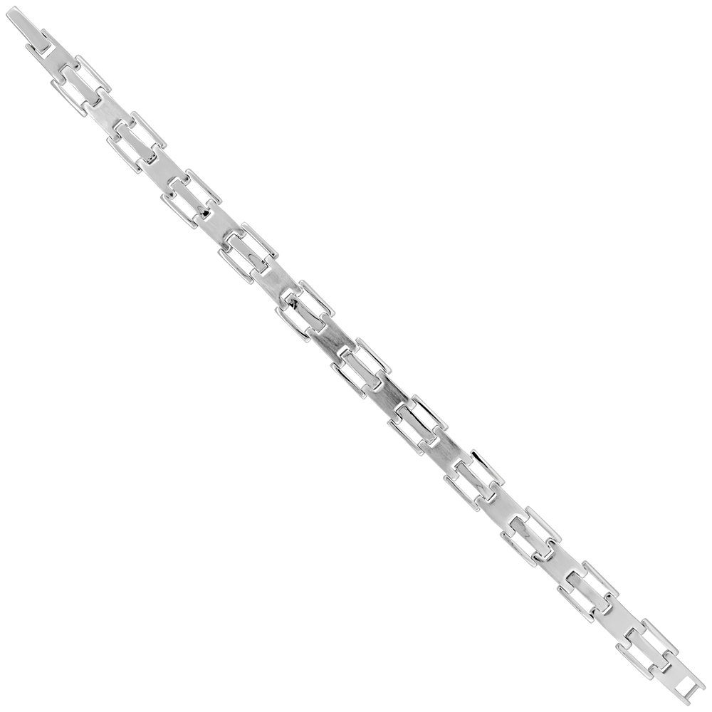 Sterling Silver Link Bracelet 3/8 inch wide, 8 inches long