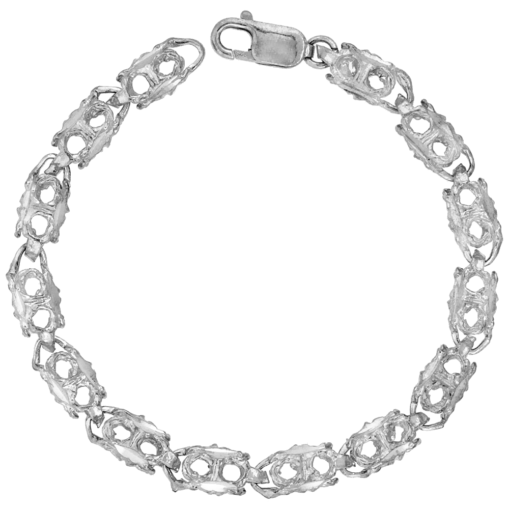 Sterling Silver Bullet Chain (Available in Different Lengths), 1/4 in. (6.5 mm) wide