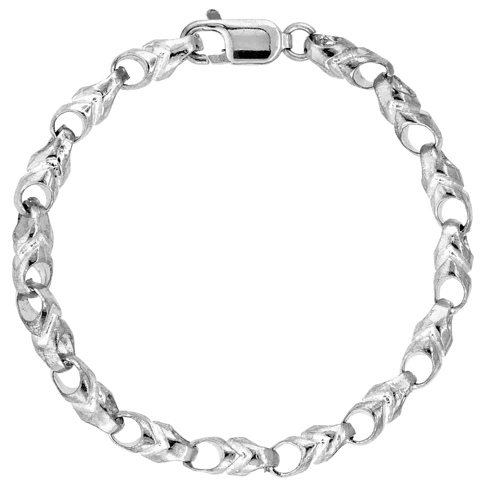 Sterling Silver Bullet Chain (Available in Different Lengths), 1/4 in. (6 mm) wide