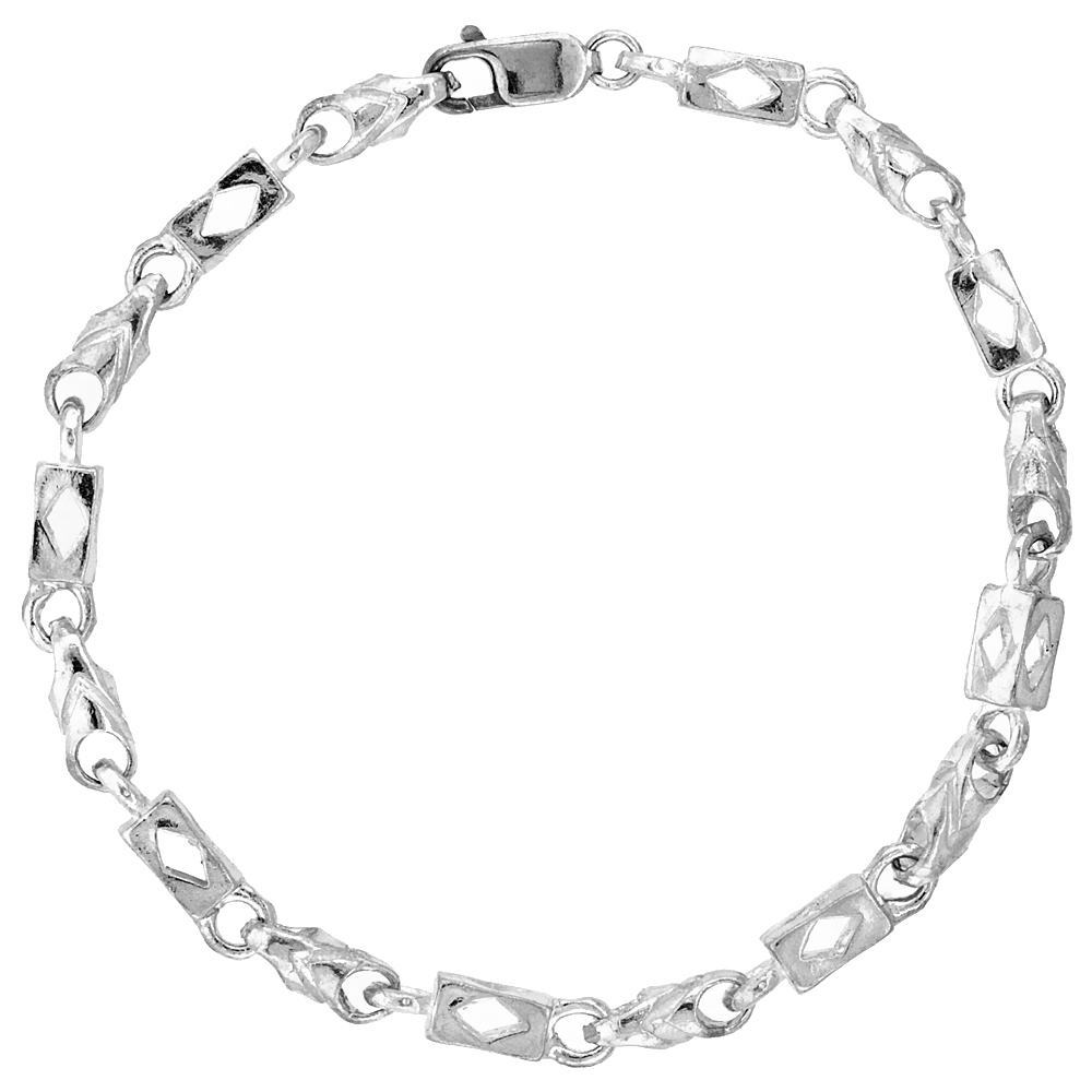 STERLING SILVER BULLET CHAIN (AVAILABLE IN DIFFERENT LENGTHS), 7/32 IN. (5.5 MM) WIDE