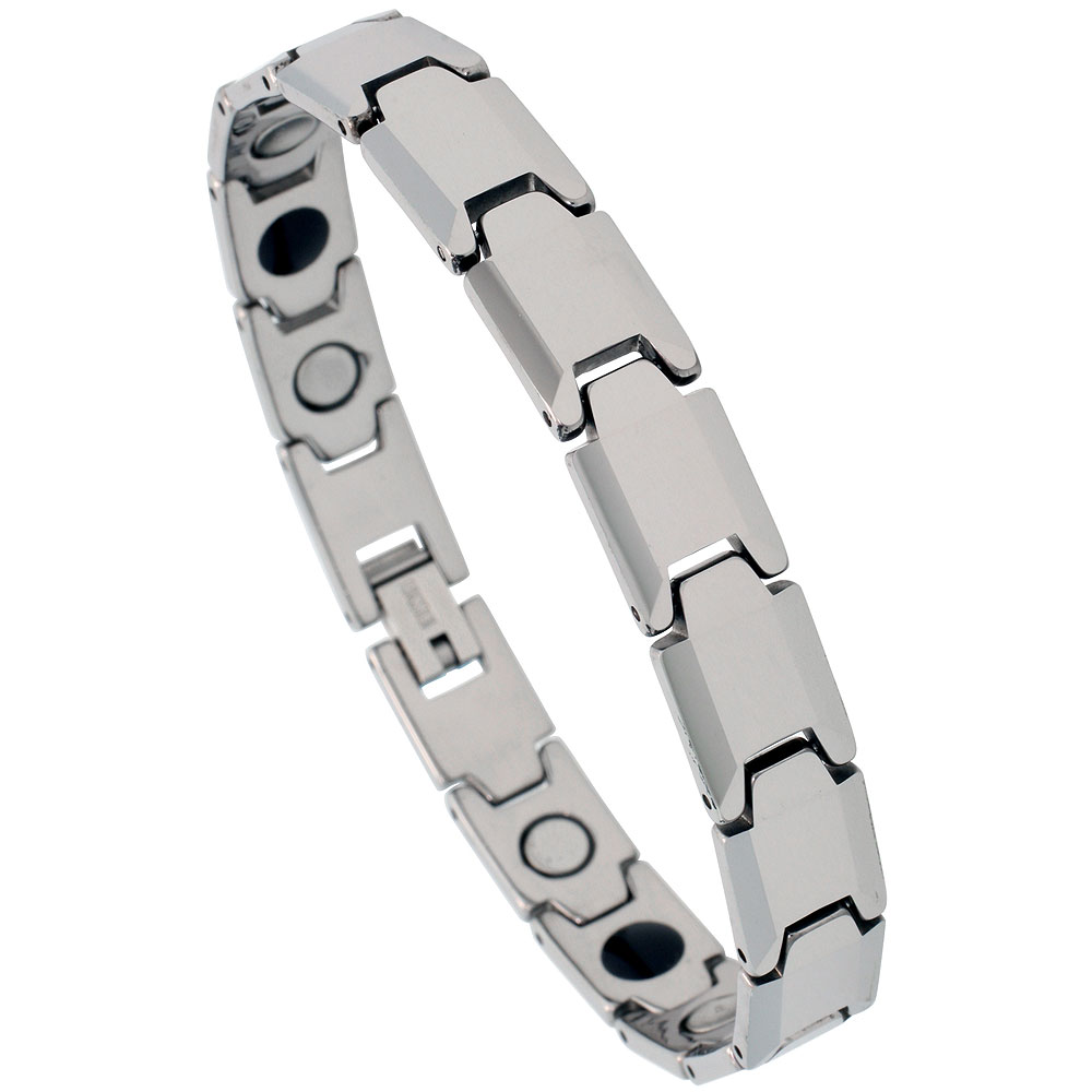 Tungsten Carbide Bracelet Magnetic Therapy, 3/8 inch wide, 