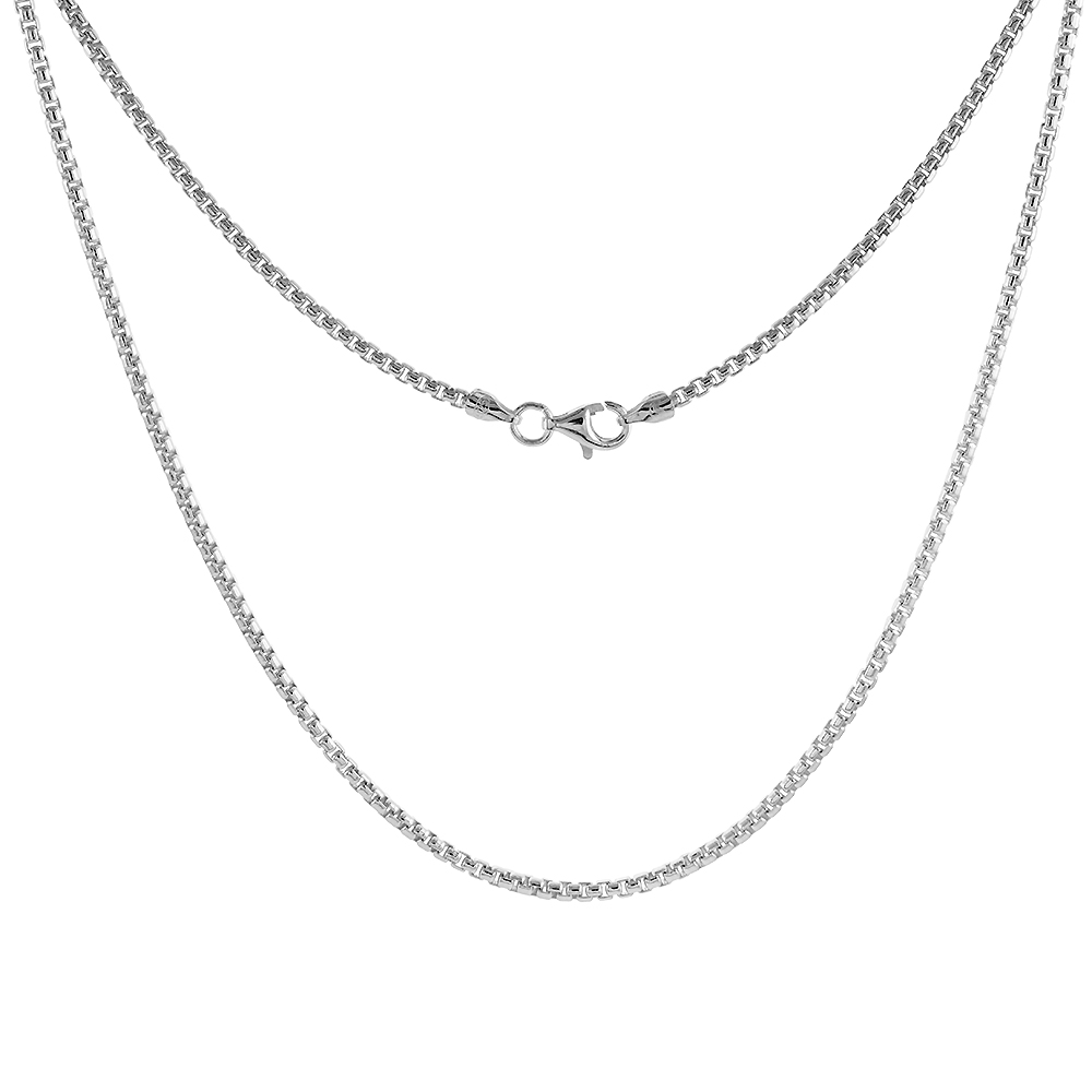 Black Silk Satin Silver Clasp Cord Chain Necklace 14 16 18 20 22 24 30 36 40