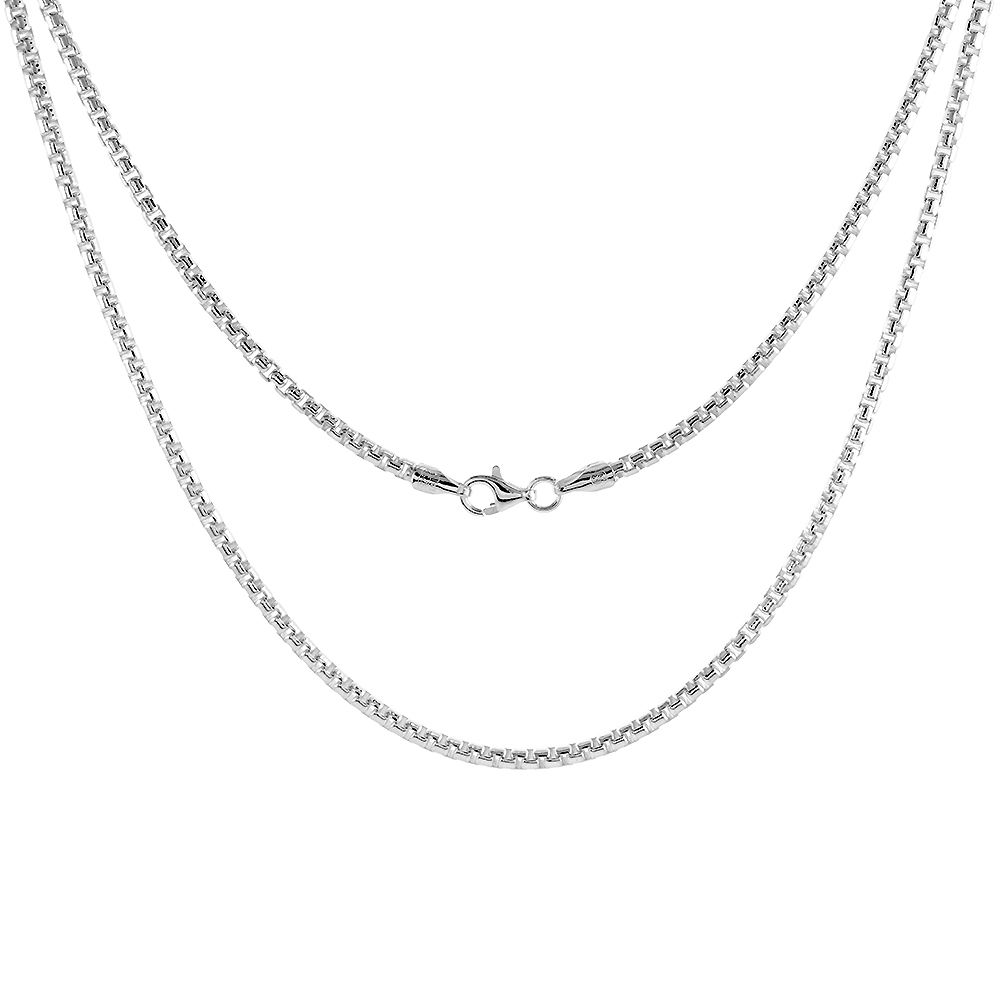 Black Silk Satin Silver Clasp Cord Chain Necklace 14 16 18 20 22 24 30 36 40