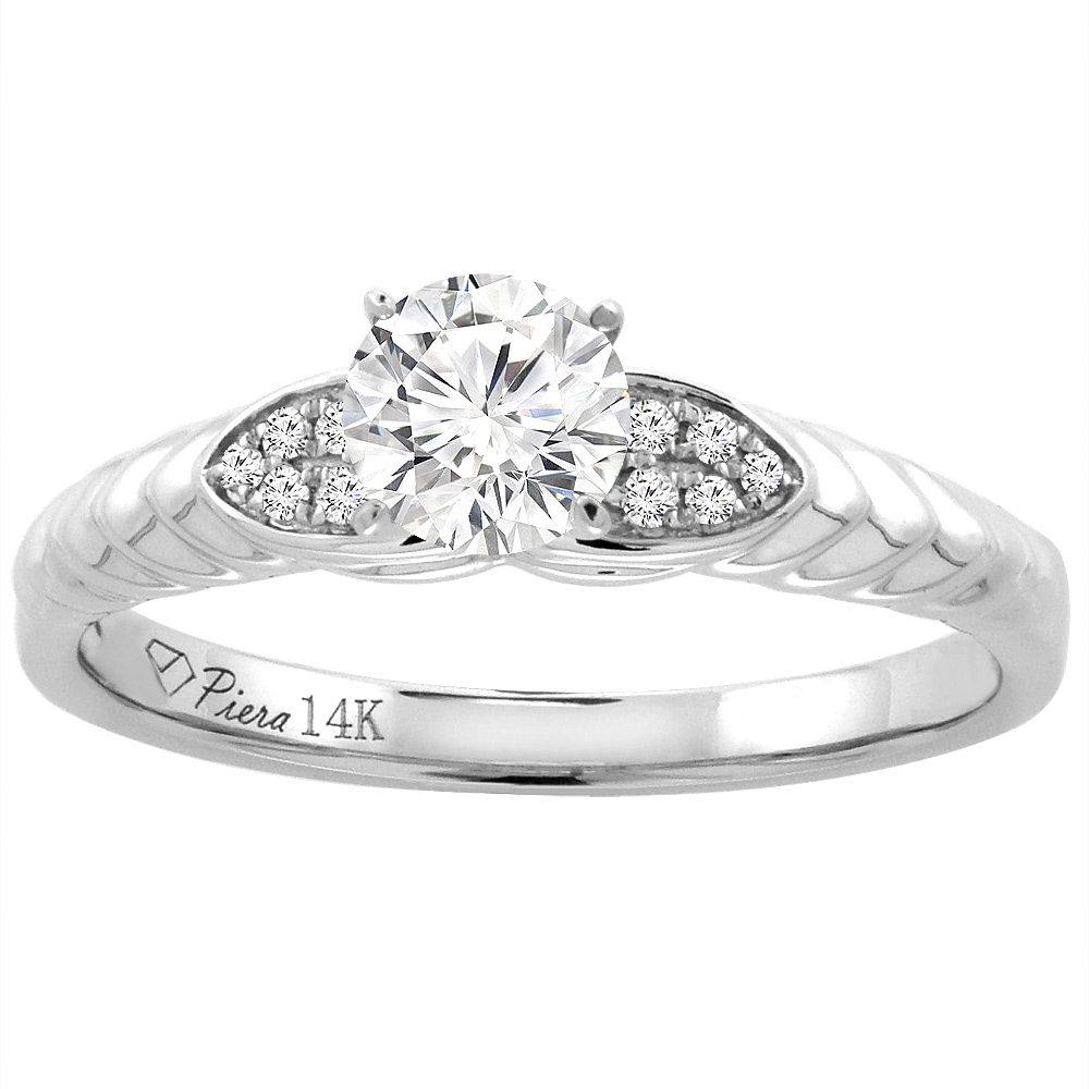 14K White Gold Diamond Engagement Ring 0.8 cttw., sizes 5-10