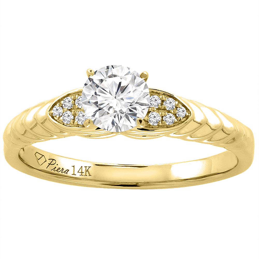 14K Yellow Gold Diamond Engagement Ring 0.79 cttw., sizes 5-10