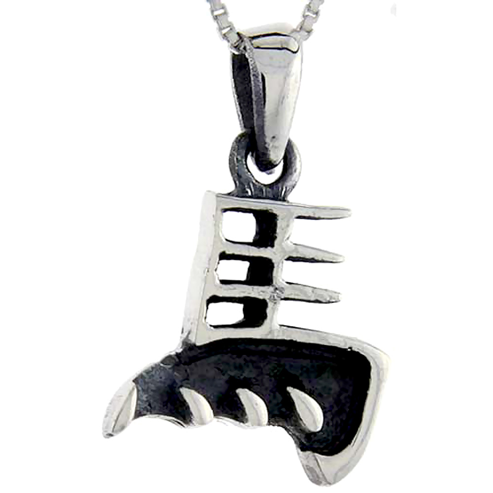 STERLING SILVER CHINESE CHARACTER FOR THE YEAR OF THE HORSE HOROSCOPE CHARM 1 INCH TALL