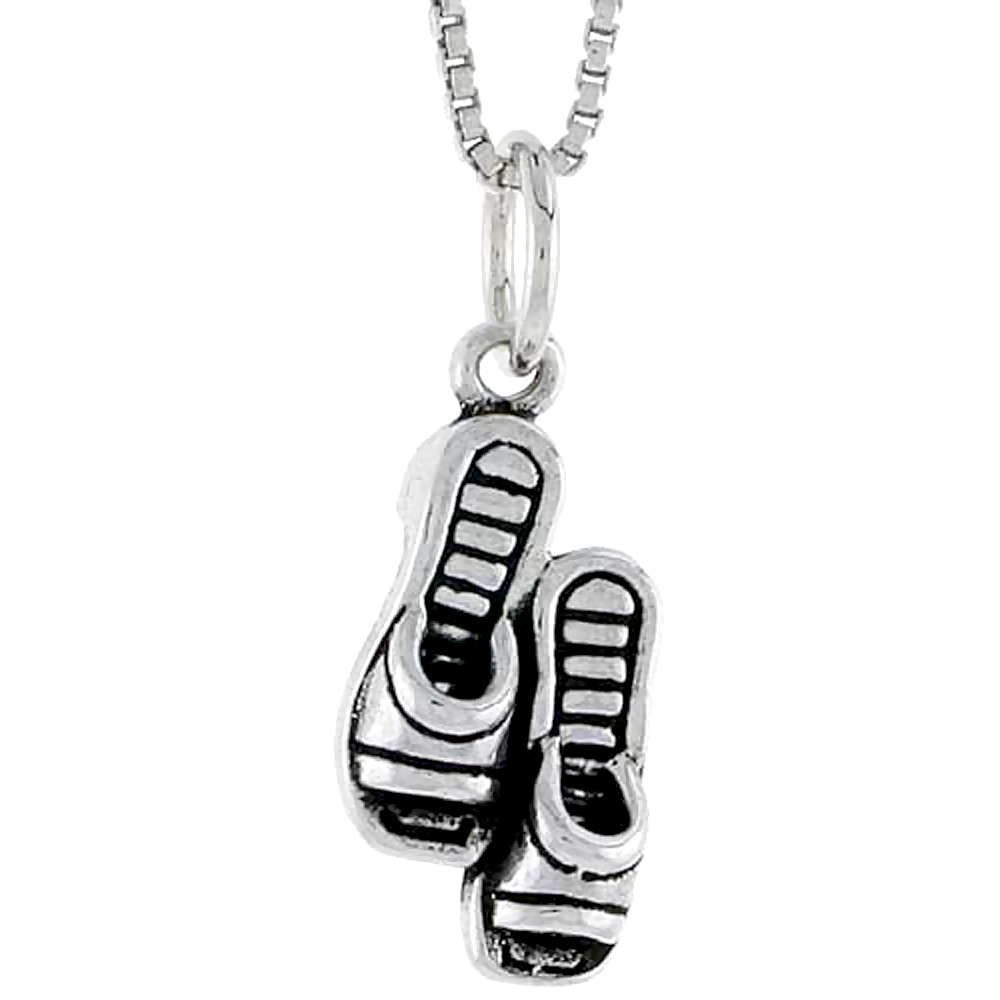 STERLING SILVER SANDAL CHARM 3/4 INCH TALL