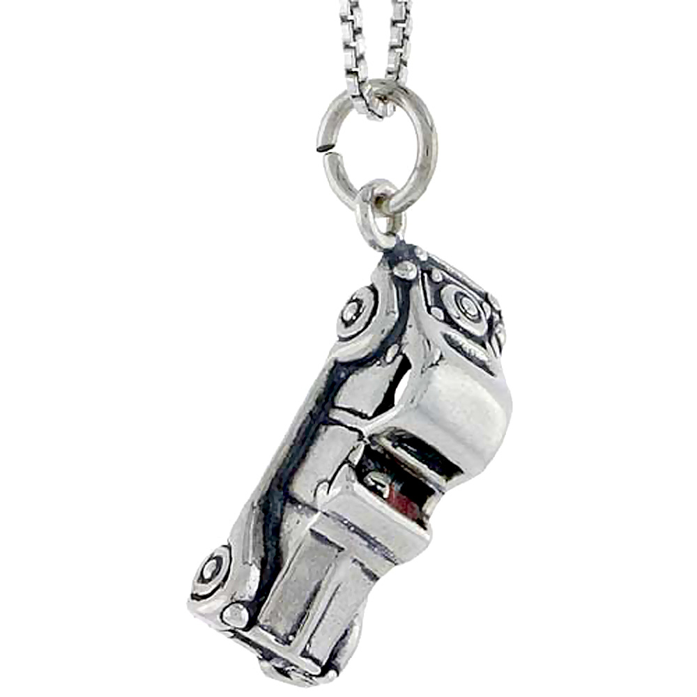STERLING SILVER VINTAGE 1940'S CHAUFFEURED AUTOMOBILE CHARM 3/4 INCH TALL