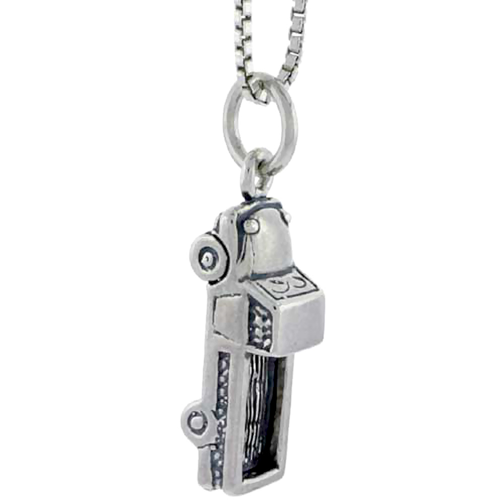 STERLING SILVER PICK-UP TRUCK CHARM 3/4 INCH TALL