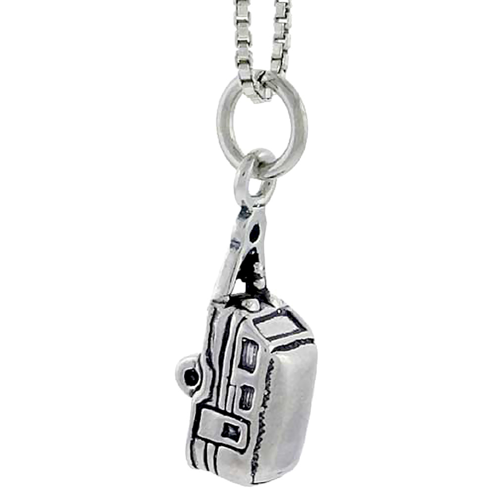 STERLING SILVER VINTAGE 5TH WHEEL TRAILER CHARM 5/8 INCH TALL