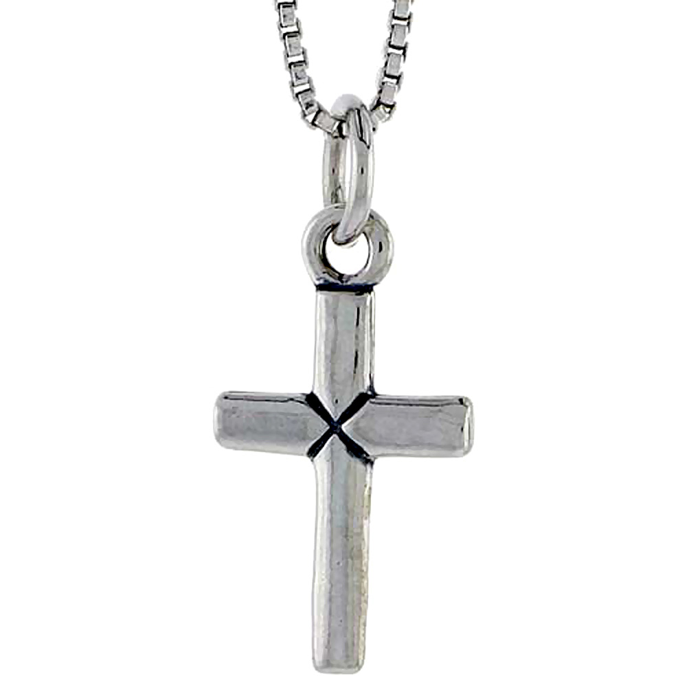STERLING SILVER CROSS CHARM 5/8 INCH TALL