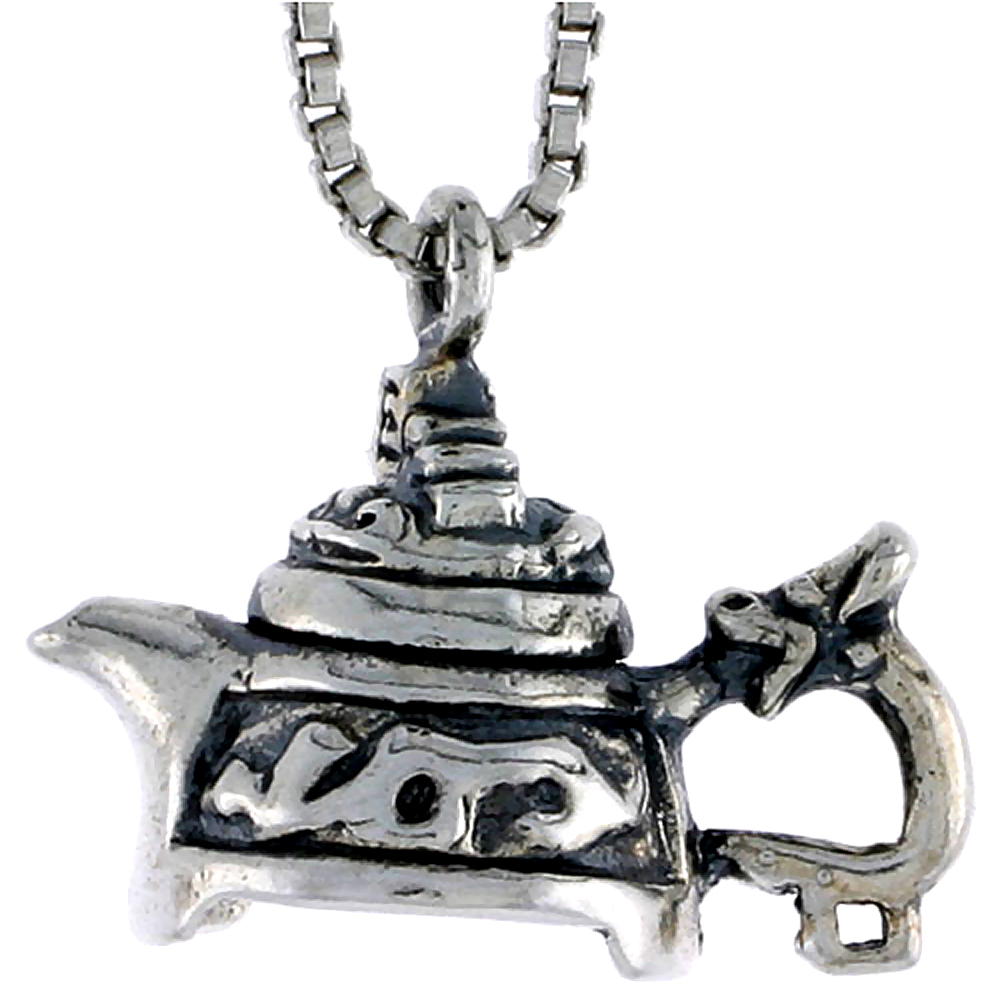 Sterling Silver Novelty Teapot Charm 1/2 inch tall