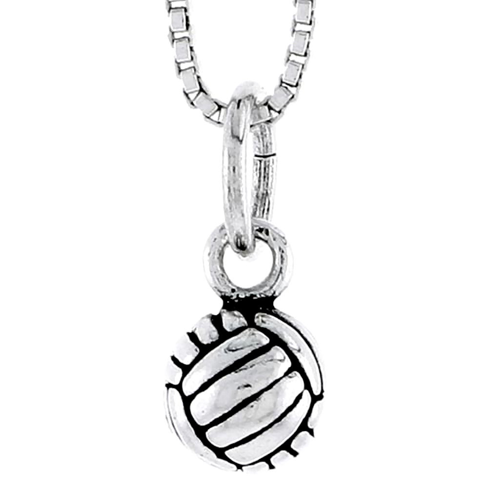 STERLING SILVER VOLLEYBALL CHARM 1/4 INCH TALL