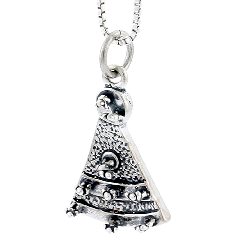 STERLING SILVER BASEBALL FIELD CHARM 3/4 INCH TALL