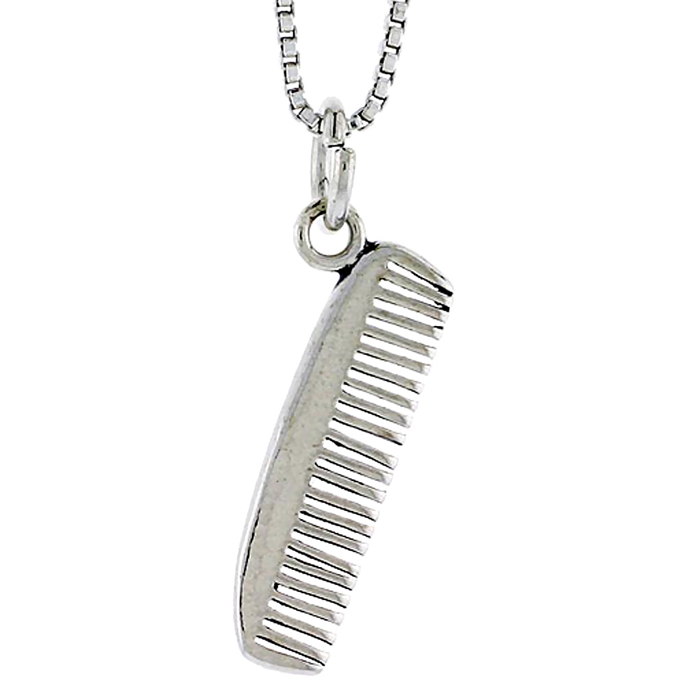 STERLING SILVER HAIR COMB CHARM 3/4 INCH TALL