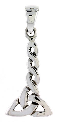 SMALL STERLING SILVER CELTIC KNOT CHARM PENDANT 7/8 INCH
