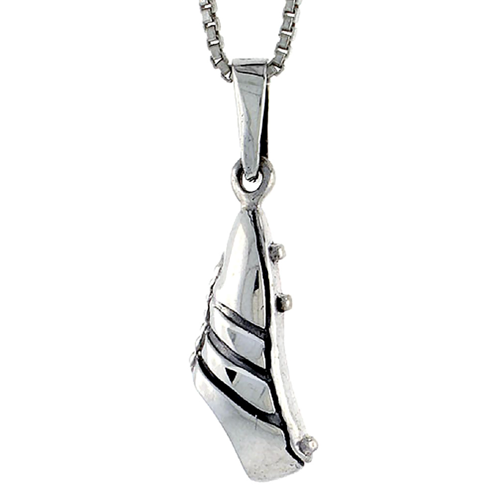 STERLING SILVER SOCCER SHOE PENDANT 1 INCH
