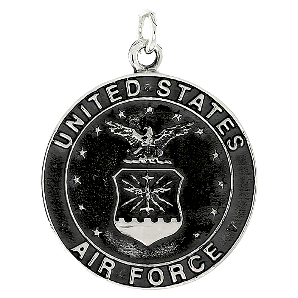 STERLING SILVER U.S. AIR FORCE MEDAL, 1 1/4" (32 MM) TALL