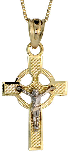 10k Gold Presbyterian Cross Necklace 3/4 high, 18 inch