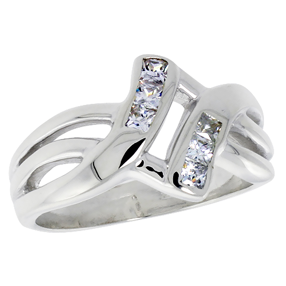 STERLING SILVER KNOT RING FOR WOMEN 1/2 INCH SIZES 6 - 10