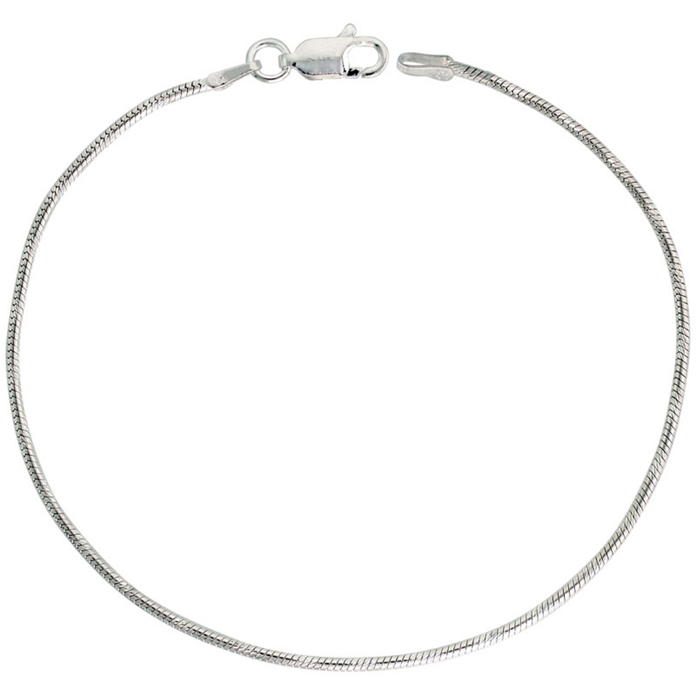 STERLING SILVER SNAKE CHAIN NECKLACE 1.4MM SPIRAL DIAMOND CUT FINISH NICKEL FREE ITALY, 7-30 INCH