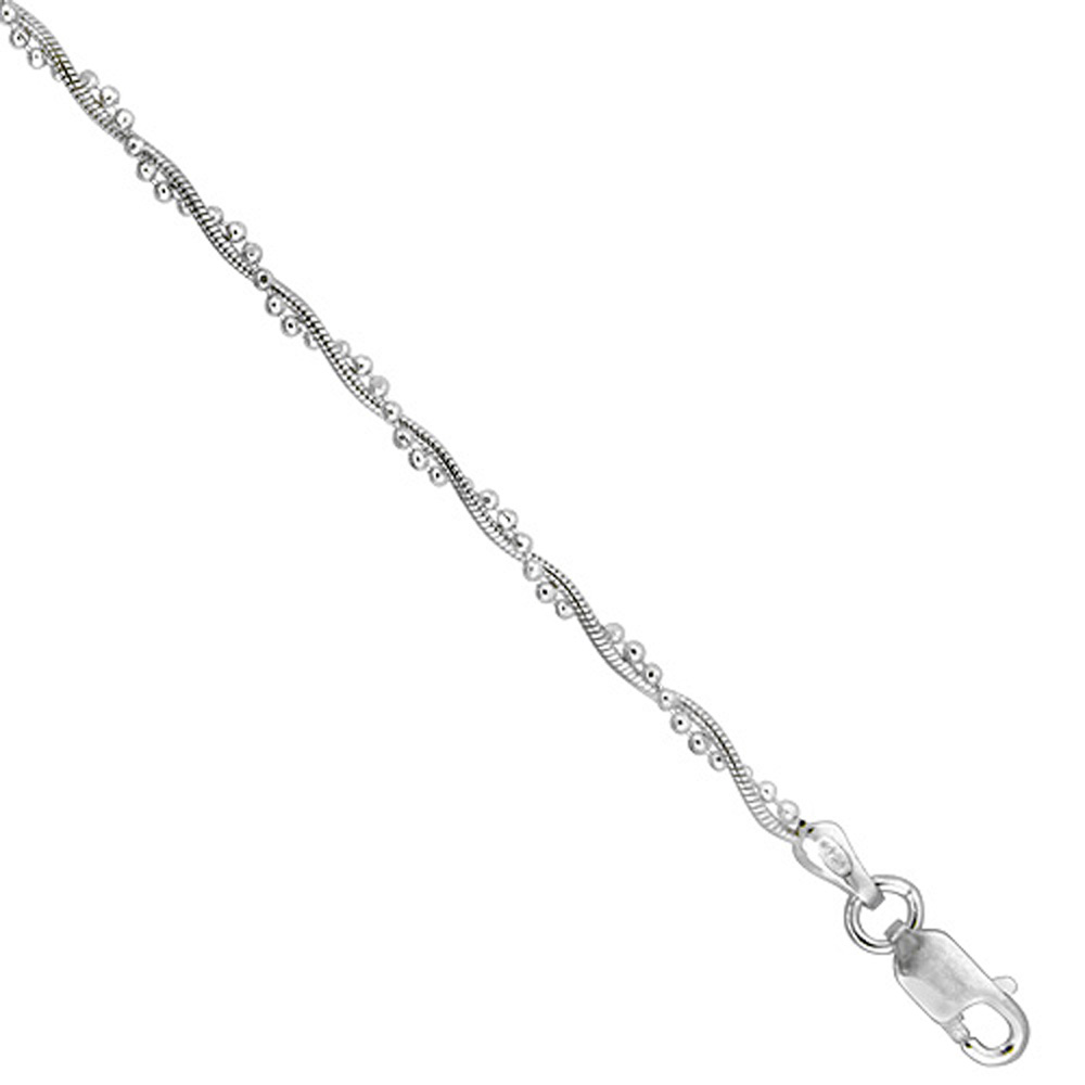 High Polish Embossed Sterling Silver Whistle Necklace with 1mm Silver Snake Chain Wildthings Ltd