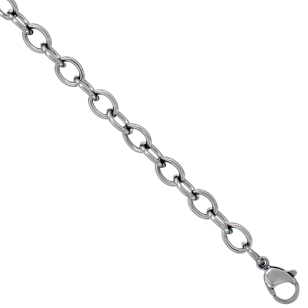 Stainless Steel Cable Link Chain 6 mm, Necklaces &amp; Bracelets &amp; Anklets