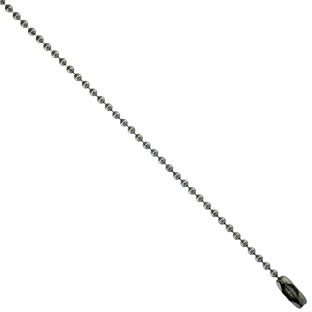 Stainless Steel Bead Ball Chain Necklace 1.5 mm thin, Necklaces Bracelets & Anklets