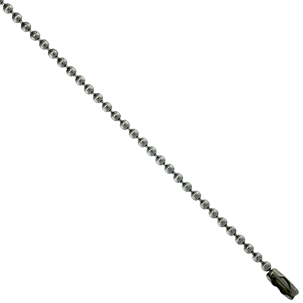 Stainless Steel Bead Ball Chain 2 mm thick, Necklaces Bracelets & Anklets